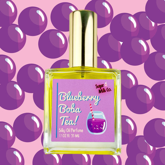 Blueberry Boba Tea Perfume, Hair and Body Perfume, Niche Perfumes, gourmand perfumes.