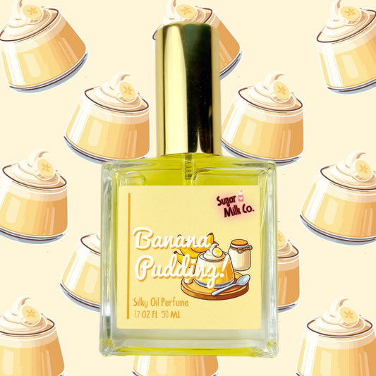 Banana Pudding Perfume, Hair and Body Perfume, Niche Perfumes, gourmand perfumes.