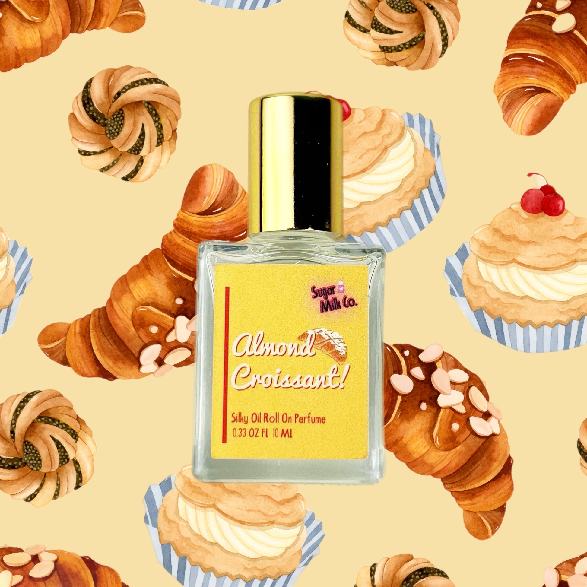 Almond Croissant Perfume, Hair and Body Perfume, Niche Perfumes, gourmand perfumes.