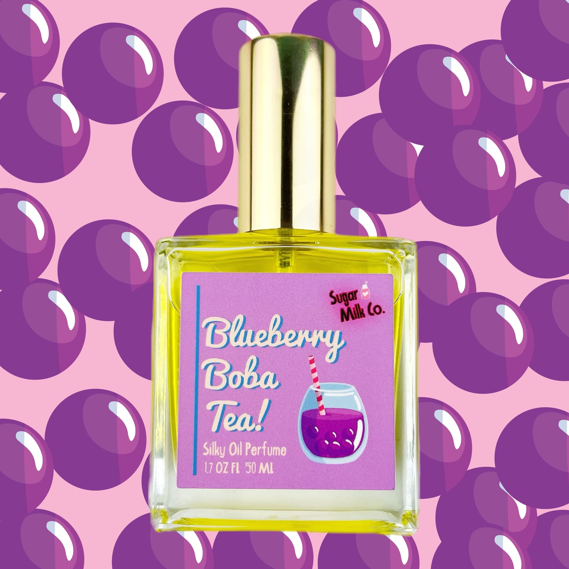 Blueberry Boba Tea Perfume, Hair and Body Perfume, Niche Perfumes, gourmand perfumes.