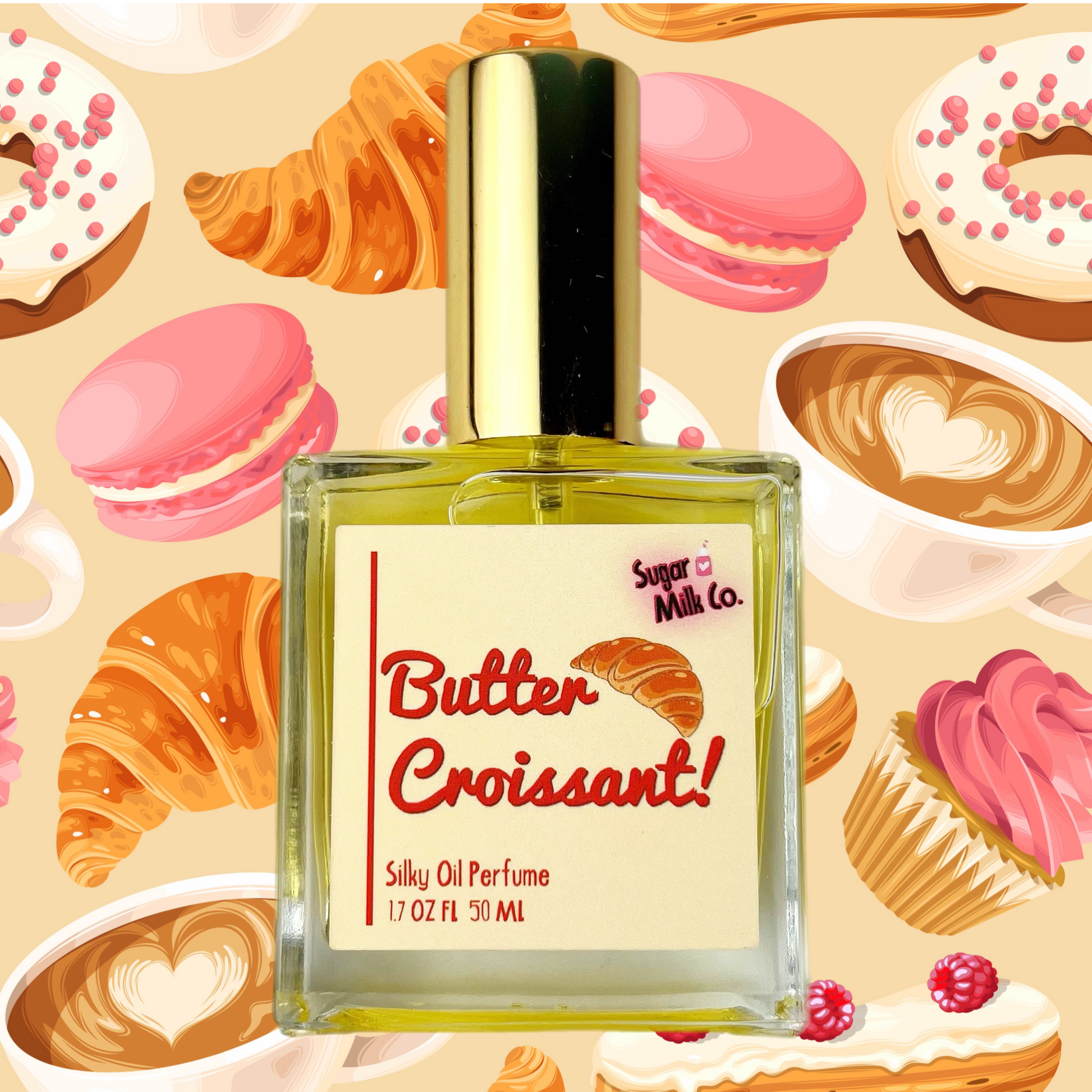 Butter Croissant Perfume, Hair and Body Perfume, Niche Perfumes, gourmand perfumes.