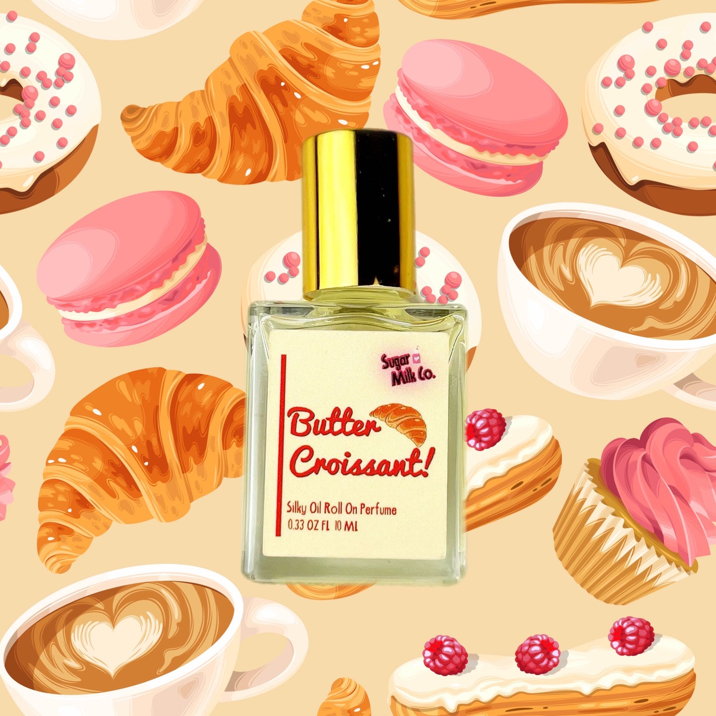 Butter Croissant Perfume, Hair and Body Perfume, Niche Perfumes, gourmand perfumes.