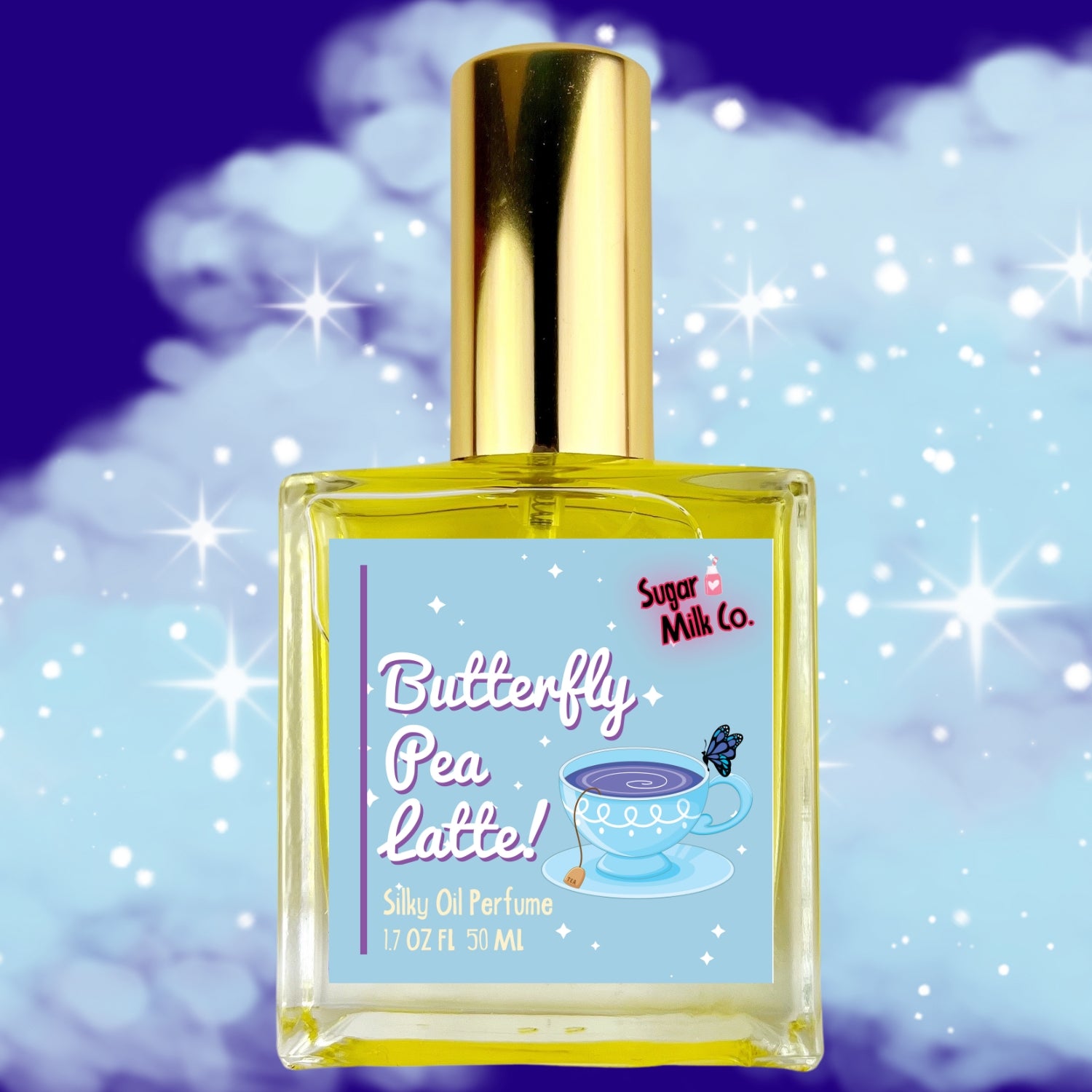Butterfly Pea Latte Perfume, Hair and Body Perfume, Niche Perfumes, gourmand perfumes.