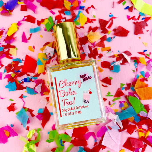 Cherry Boba Tea Roll On Perfume Oil
